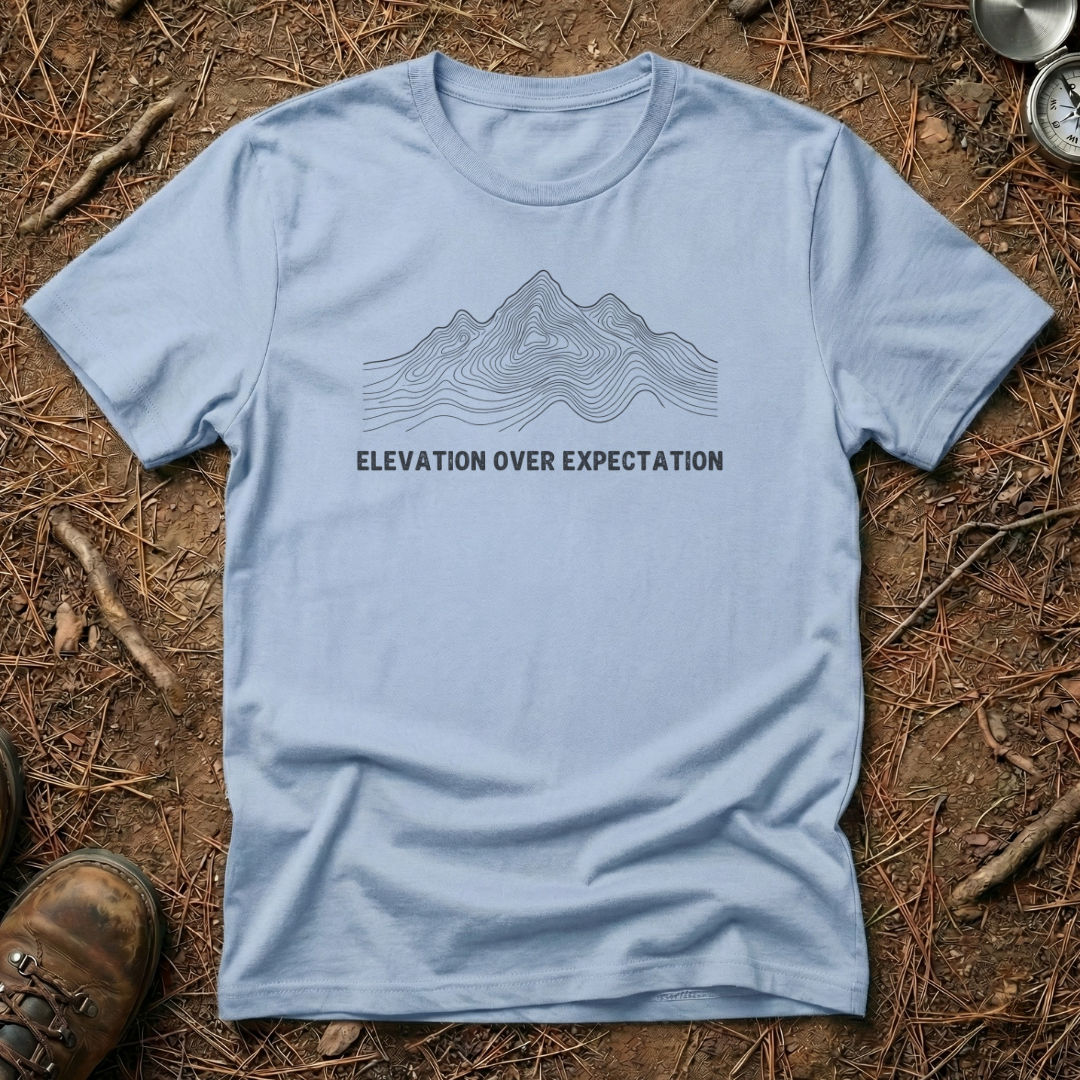 Elevation over Expectation Topography T-Shirt
