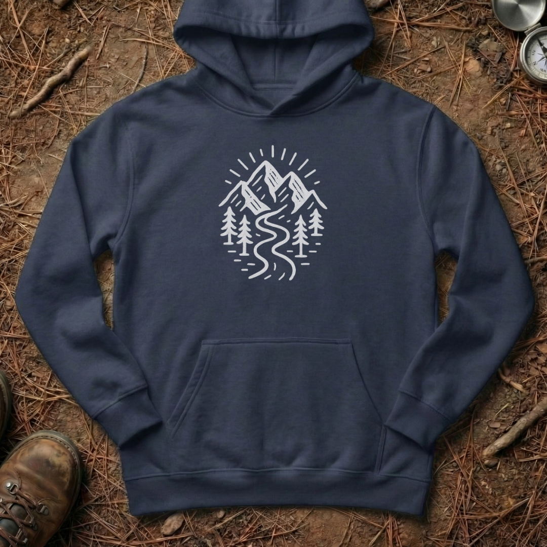 Minimalist Path Through The Trees Hoodie