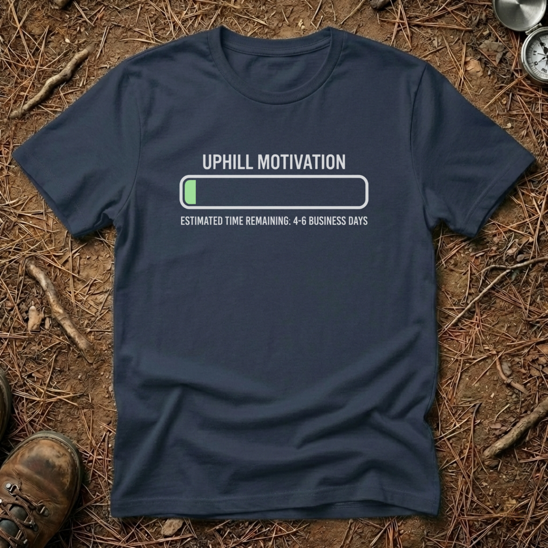 Uphill Motivation Progress Bar T-Shirt