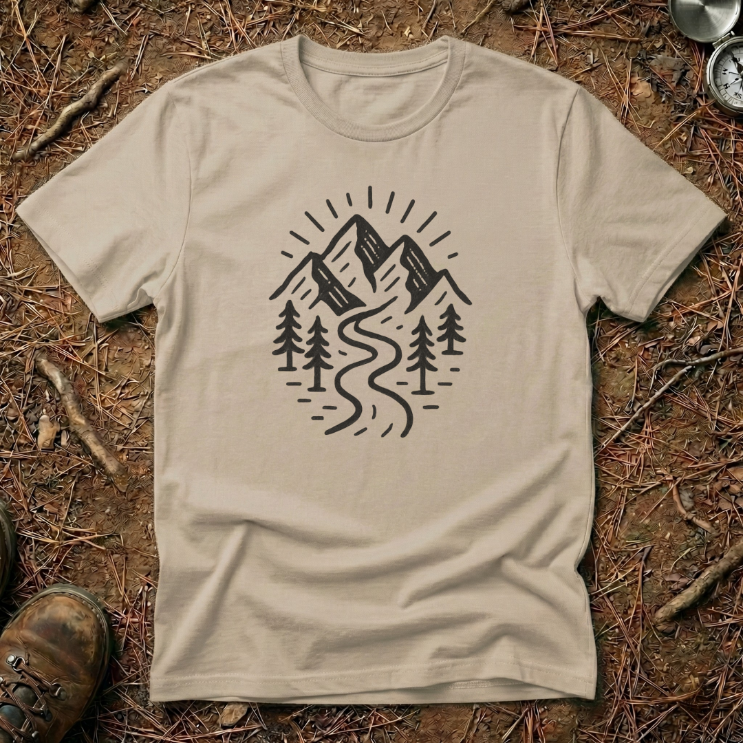 Minimalist Path Through The Trees Tee