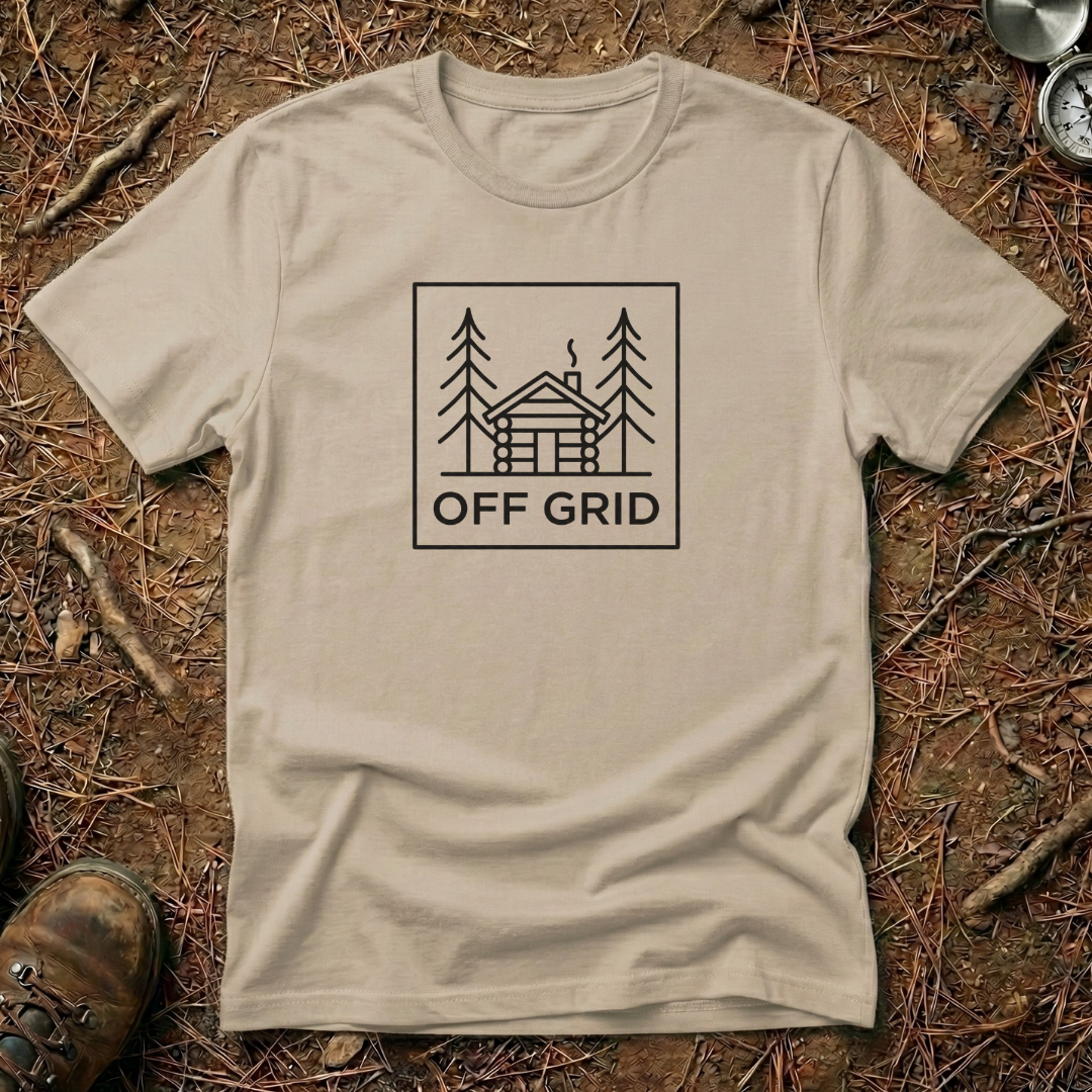 Off Grid Cabin In The Woods T-Shirt