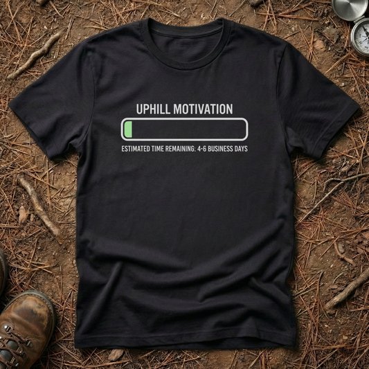 Uphill Motivation Progress Bar T-Shirt