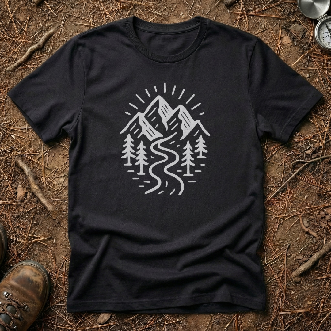 Minimalist Path Through The Trees Tee