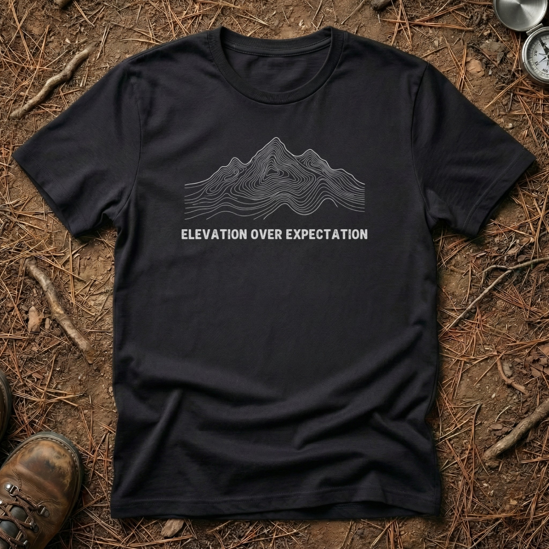 Elevation over Expectation Topography T-Shirt