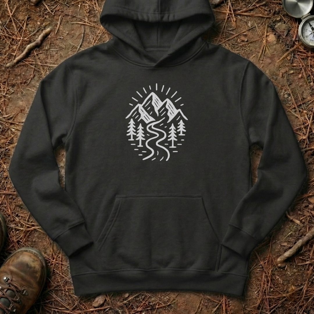 Minimalist Path Through The Trees Hoodie