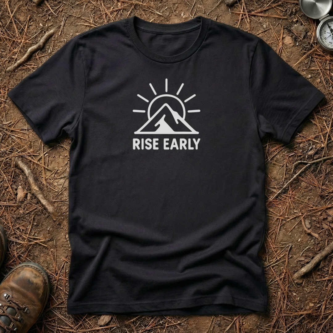 Rise Early Retro Mountain Sunrise Tee