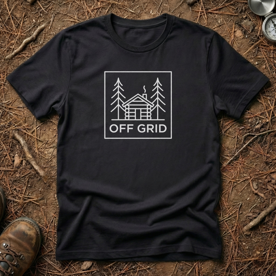Off Grid Cabin In The Woods T-Shirt