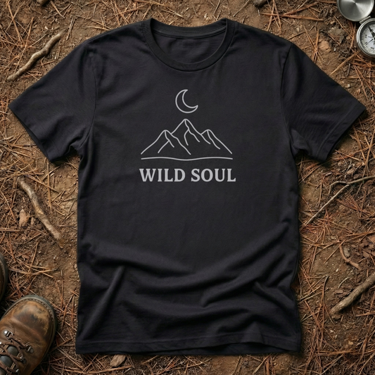 Minimalist Moon & Mountain Wild Soul Tee
