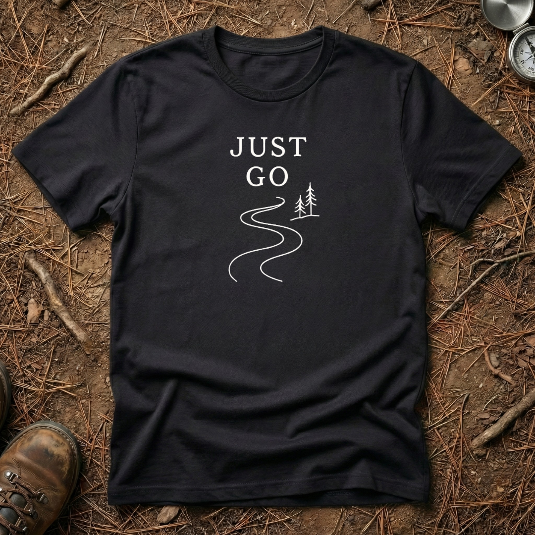 Minimalist 'Just Go' Winding Trail Tee