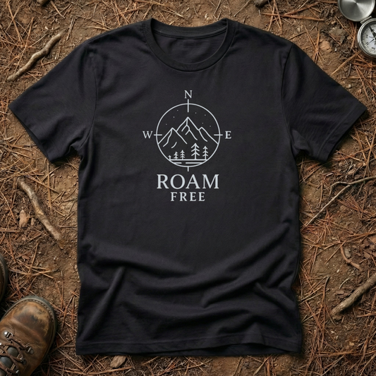 Vintage Compass & Mountain Roam Free Tee