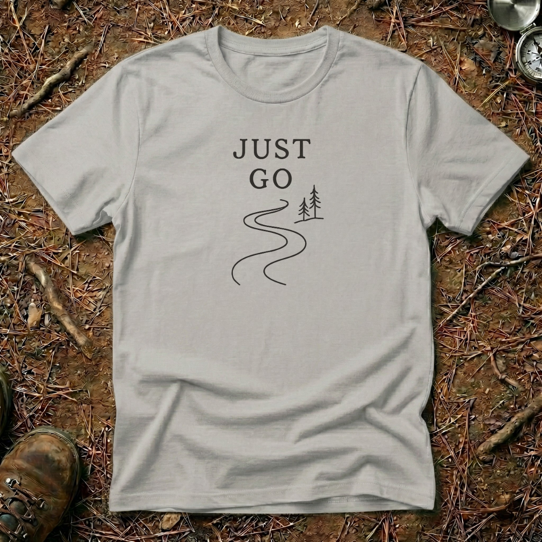 Minimalist 'Just Go' Winding Trail Tee