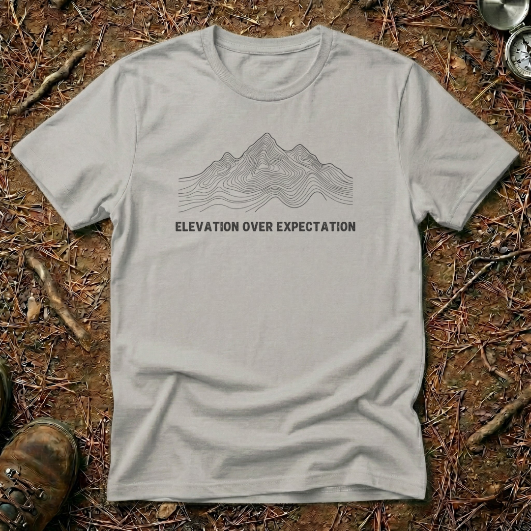 Elevation over Expectation Topography T-Shirt