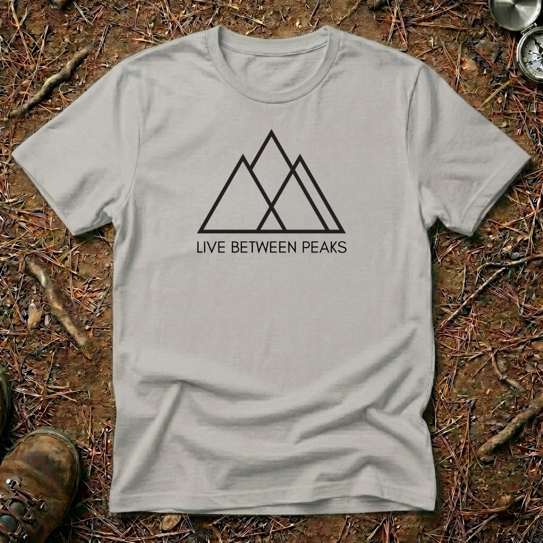 Live Between Peaks Minimalist Tee