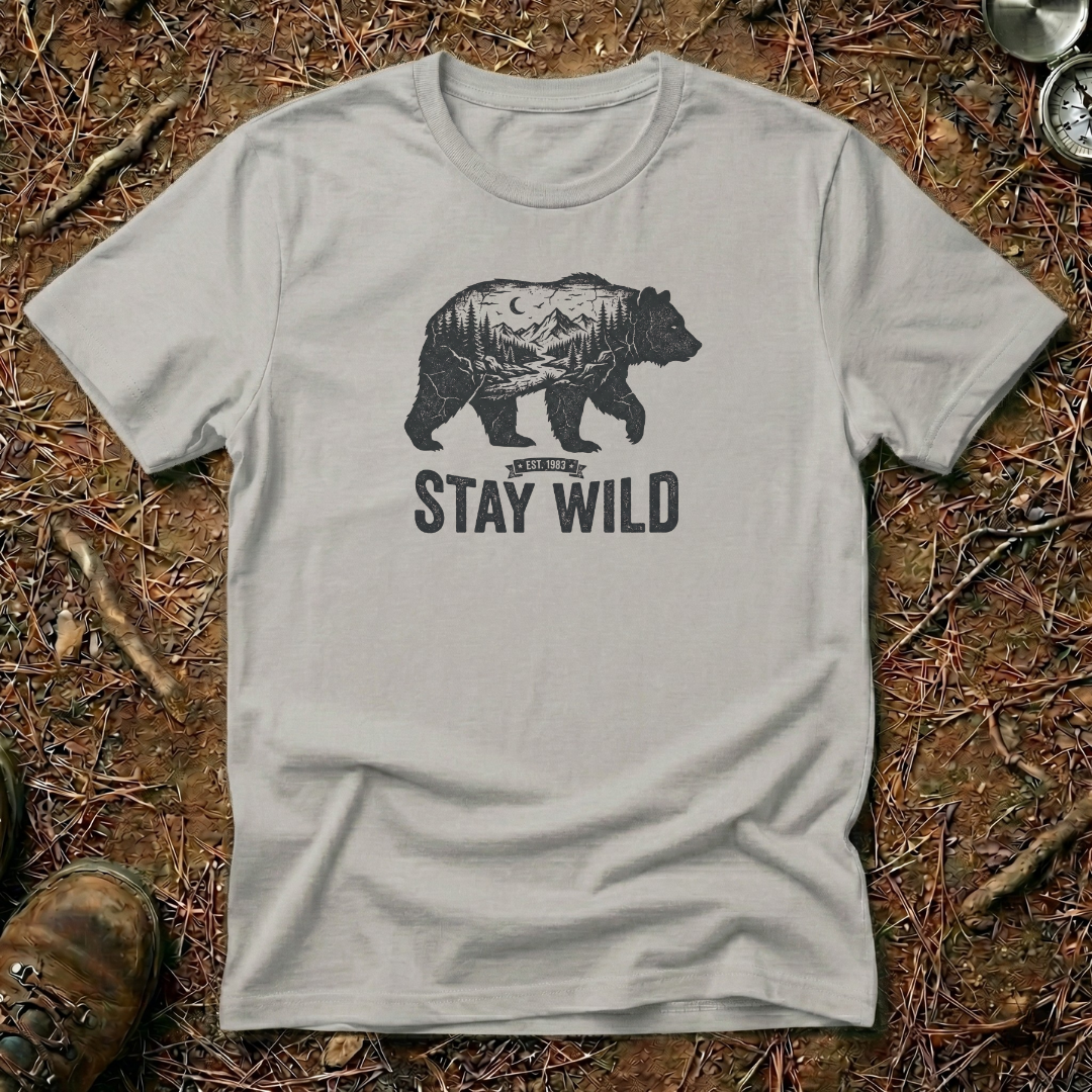 Distressed Stay Wild Bear T-Shirt