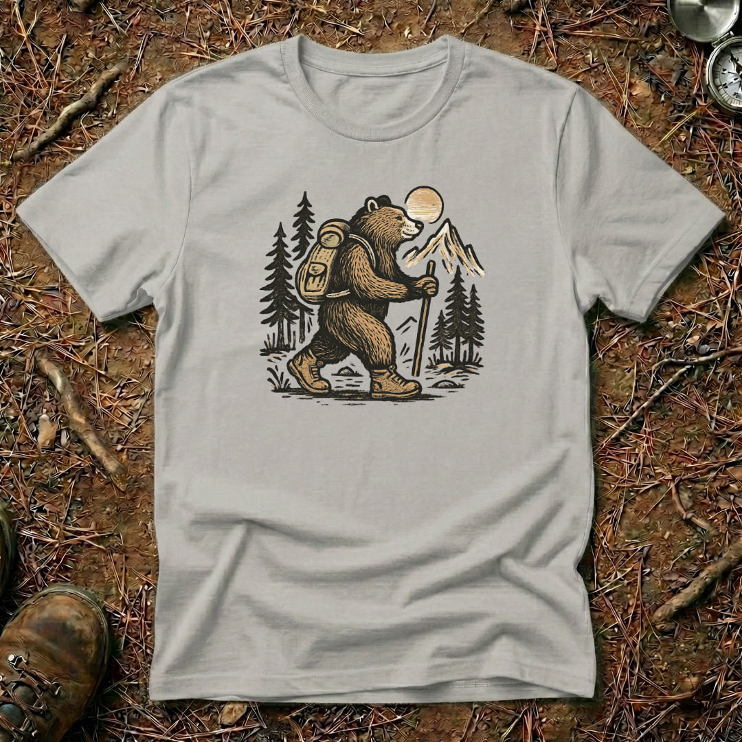 Bear Backpacking Through The Forest Tee