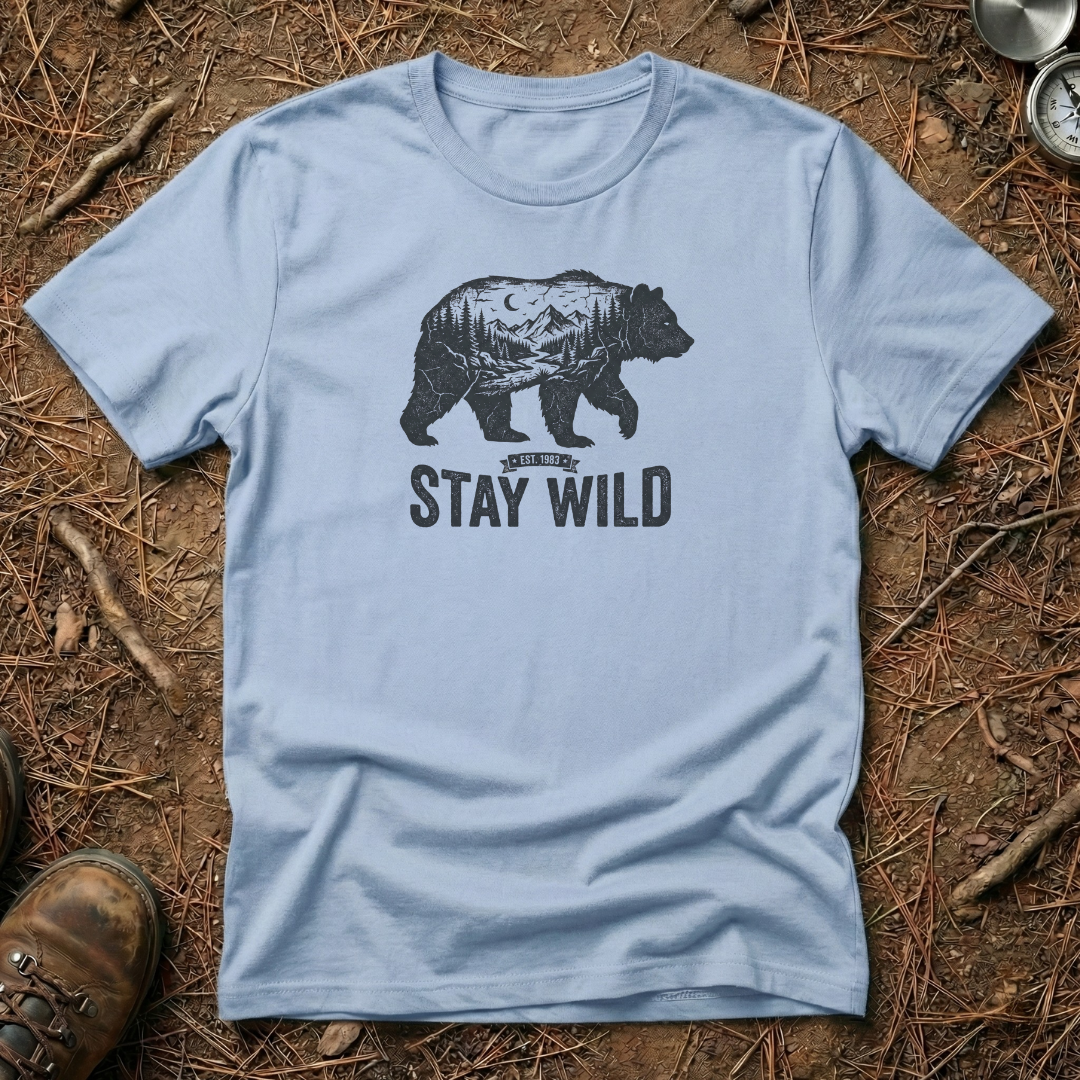 Distressed Stay Wild Bear T-Shirt