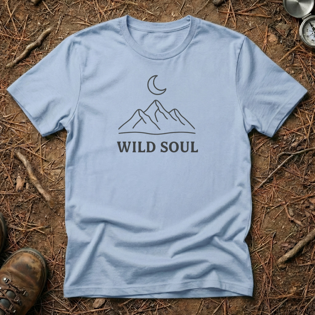Minimalist Moon & Mountain Wild Soul Tee
