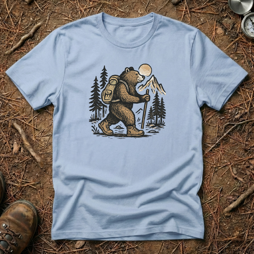 Bear Backpacking Through The Forest Tee