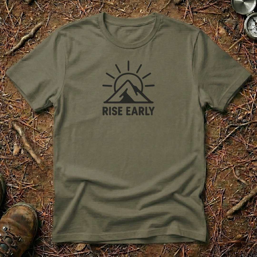 Rise Early Retro Mountain Sunrise Tee