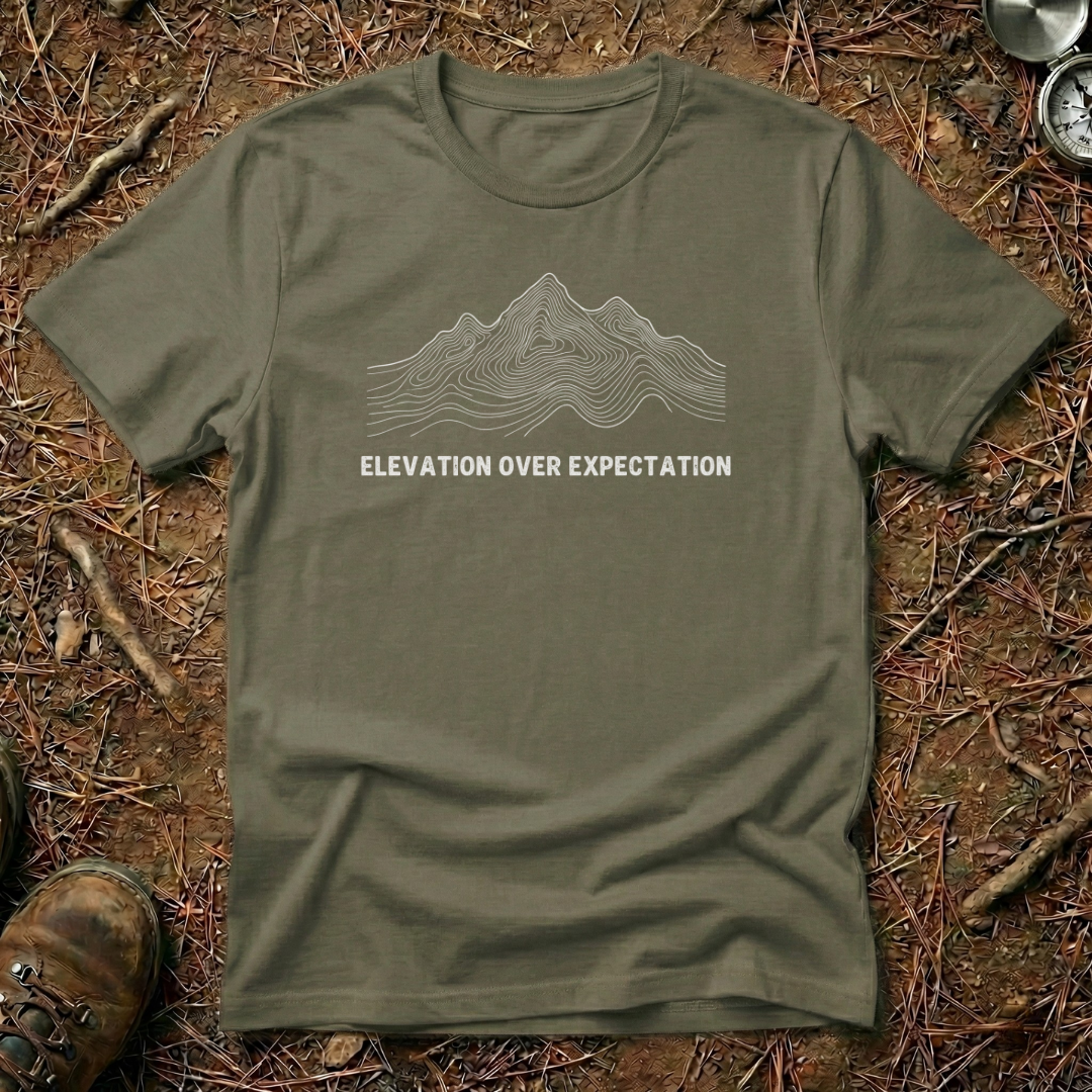 Elevation over Expectation Topography T-Shirt