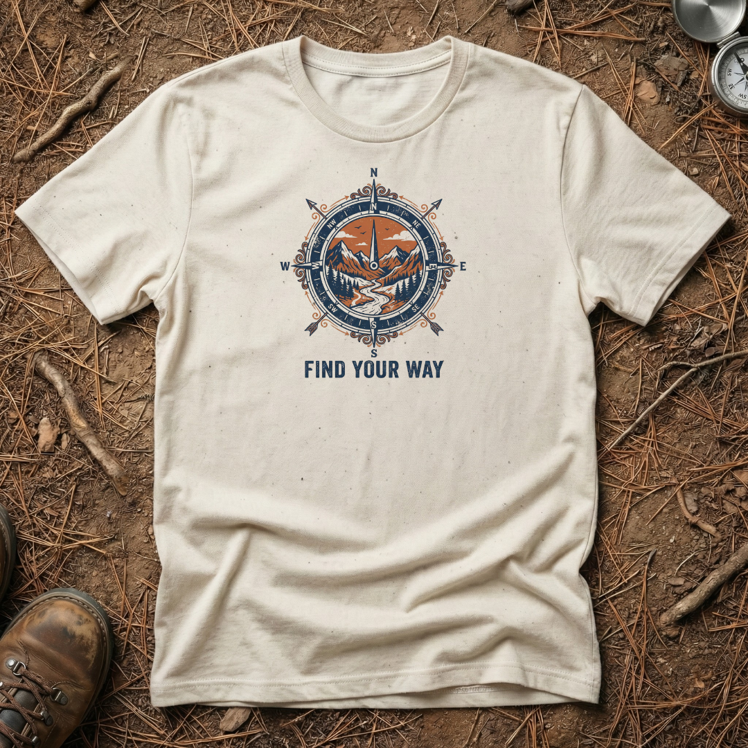 Find Your Way Retro Compass T-Shirt