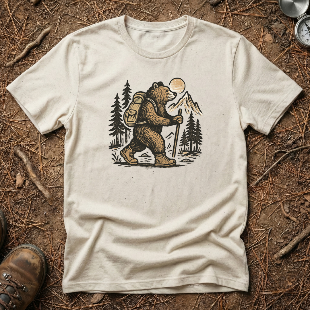 Bear Backpacking Through The Forest Tee