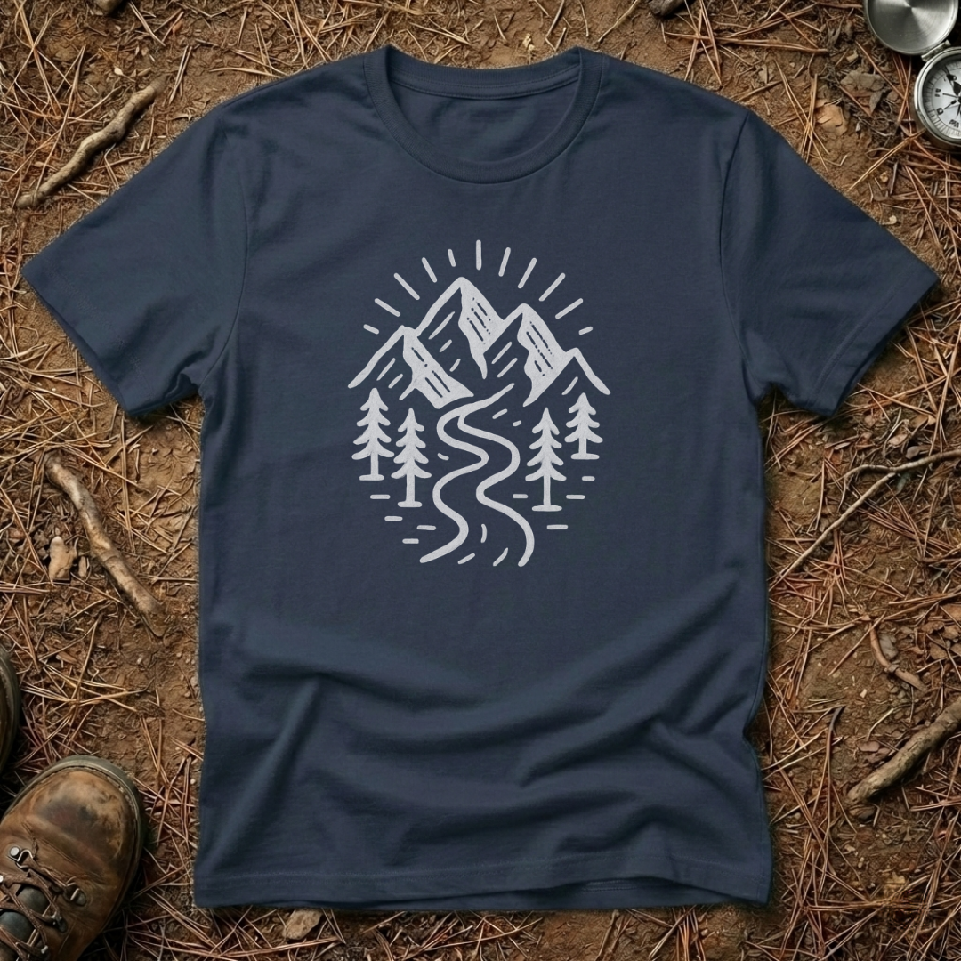 Minimalist Path Through The Trees Tee