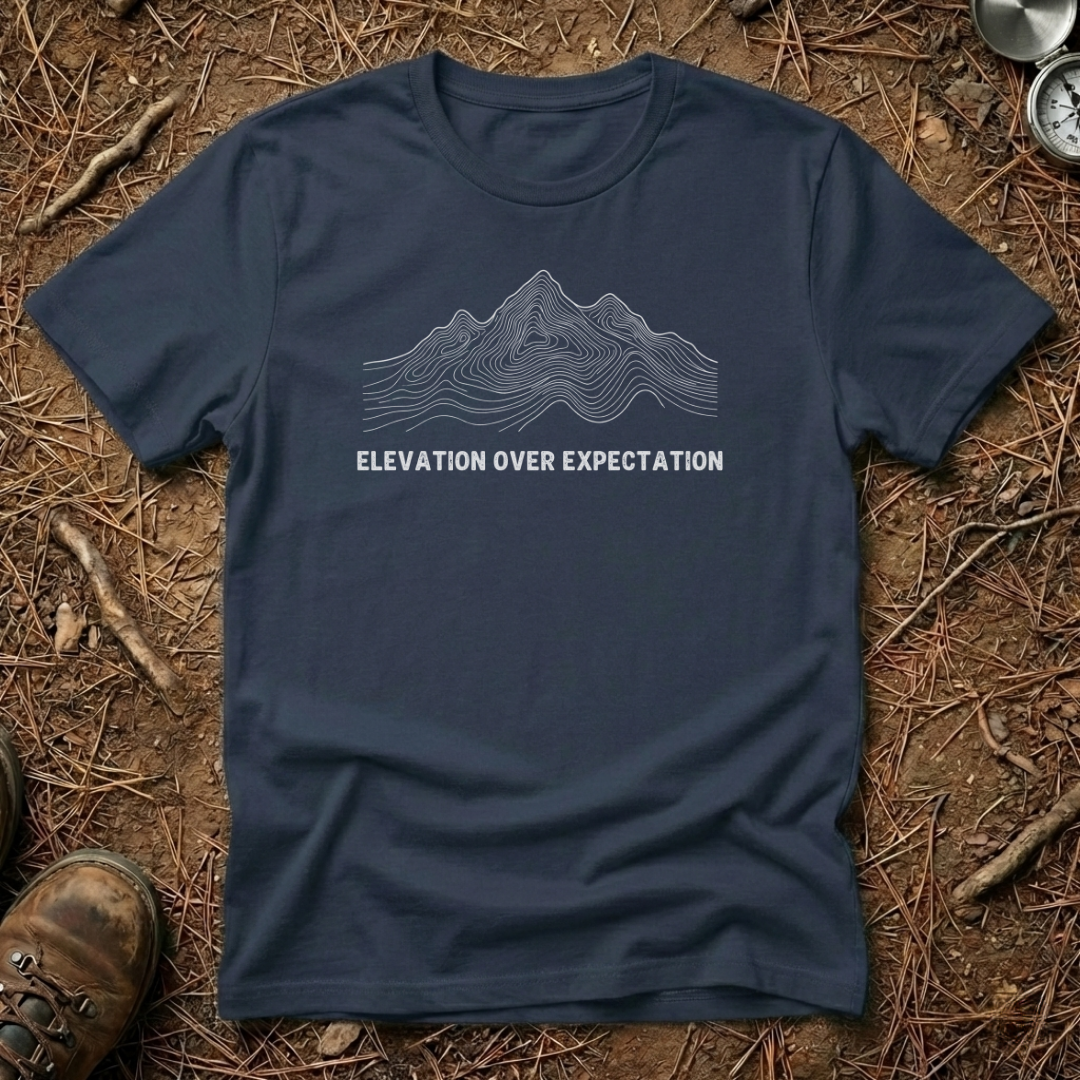 Elevation over Expectation Topography T-Shirt