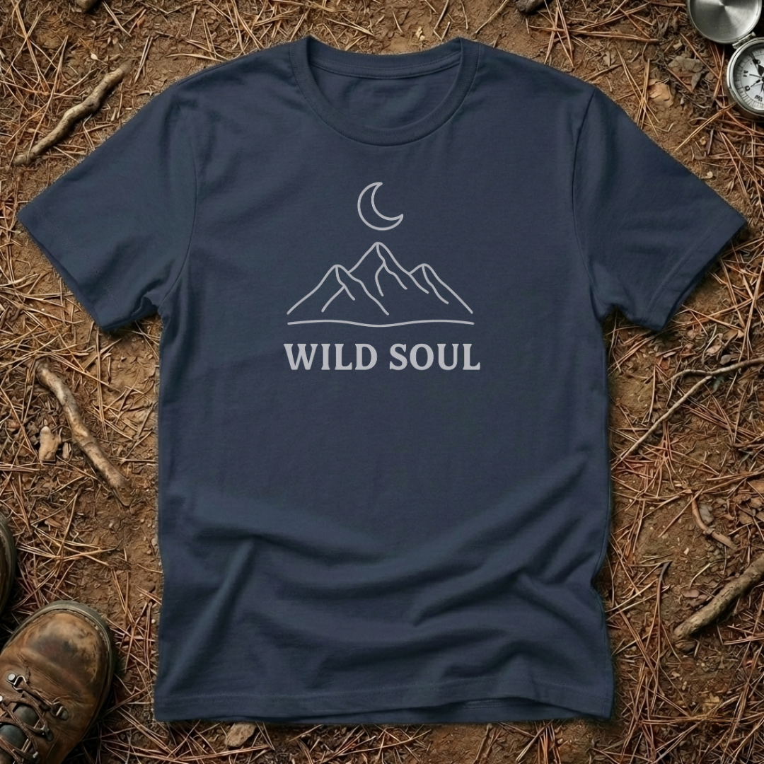 Minimalist Moon & Mountain Wild Soul Tee