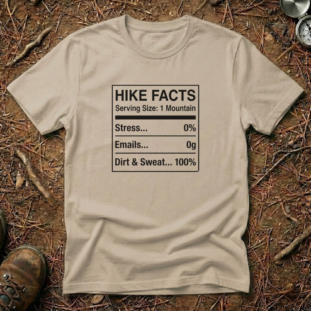 Hike Facts Nutritional Chart T-Shirt