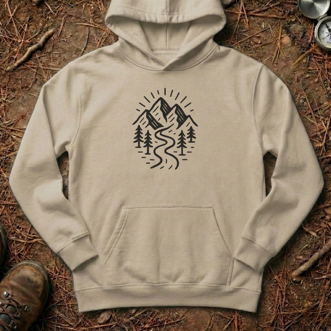 Minimalist Path Through The Trees Hoodie
