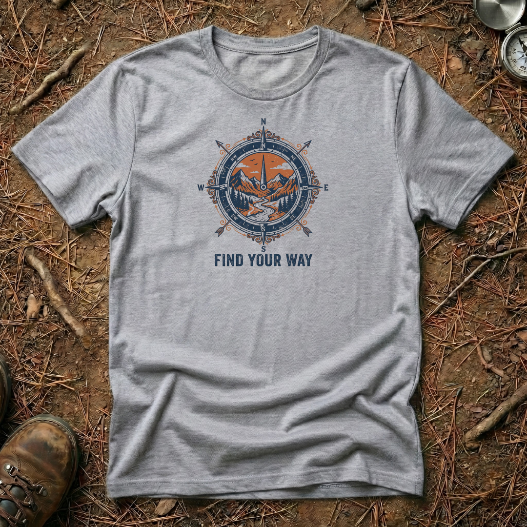 Find Your Way Retro Compass T-Shirt