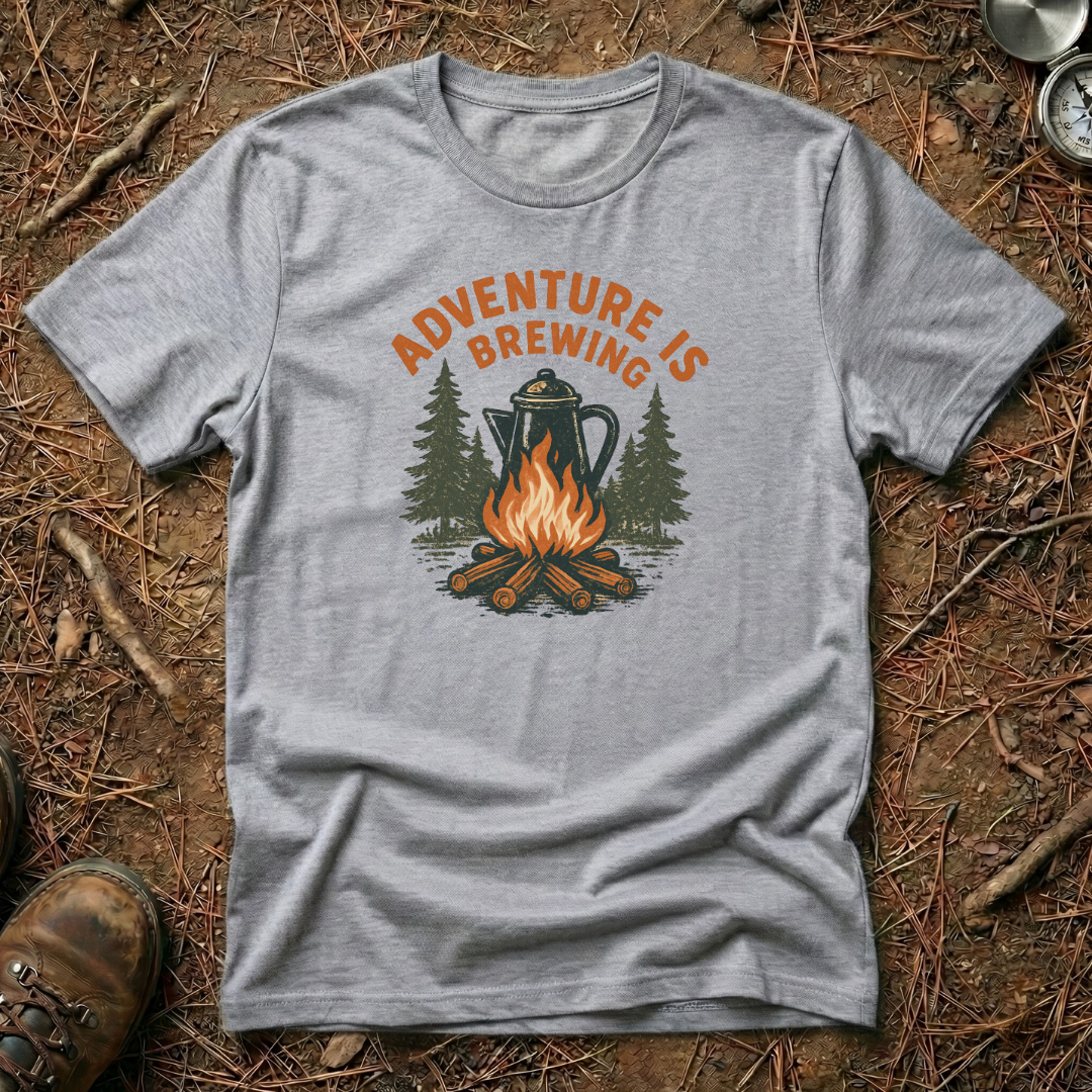 Vintage Adventure Is Brewing Campfire Tee