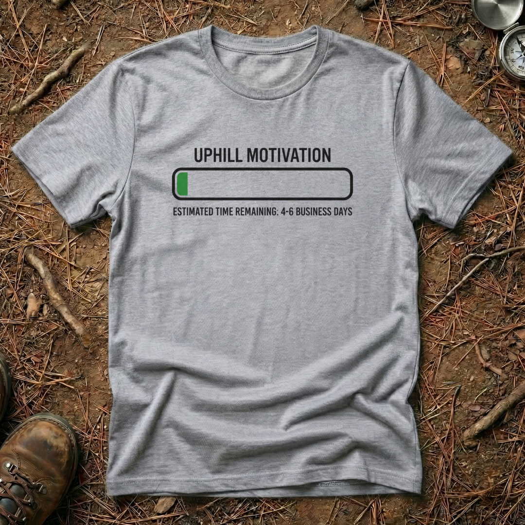 Uphill Motivation Progress Bar T-Shirt