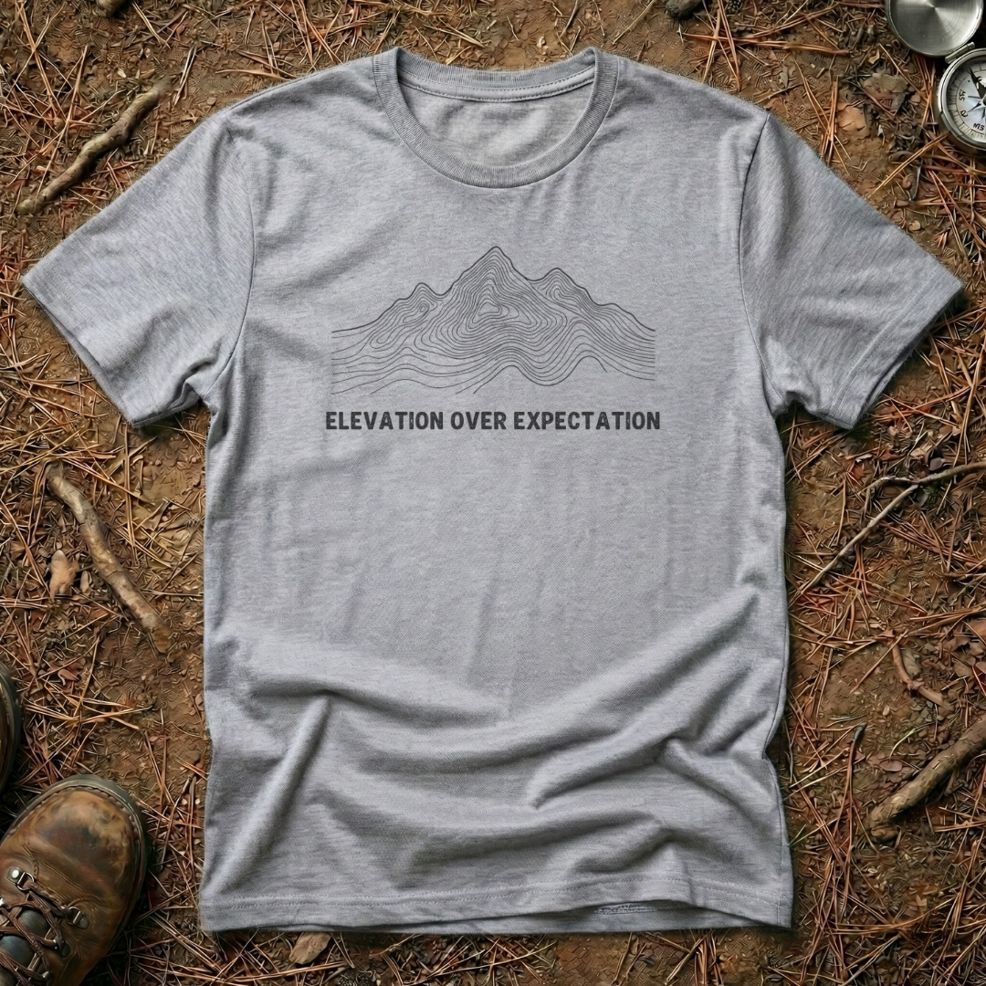 Elevation over Expectation Topography T-Shirt