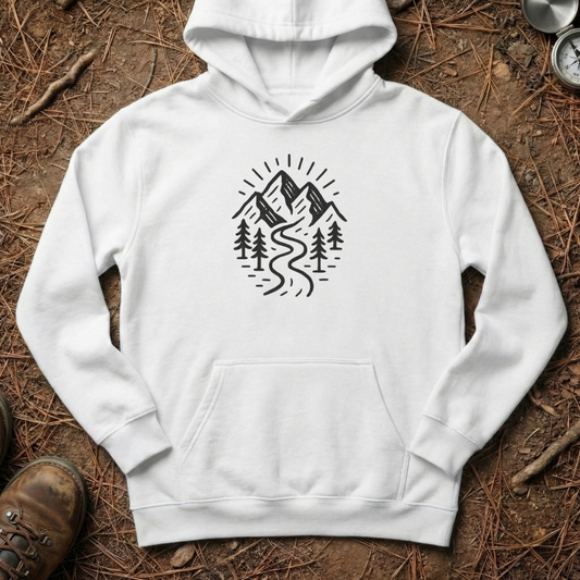 Minimalist Path Through The Trees Hoodie