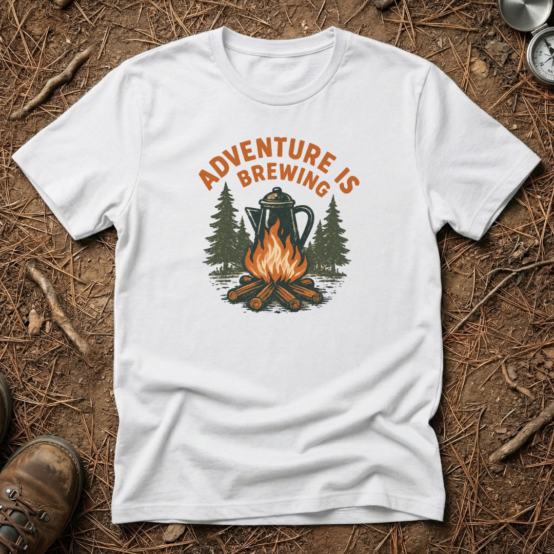 Vintage Adventure Is Brewing Campfire Tee